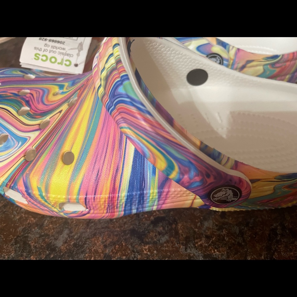 Crocs marbled clogs